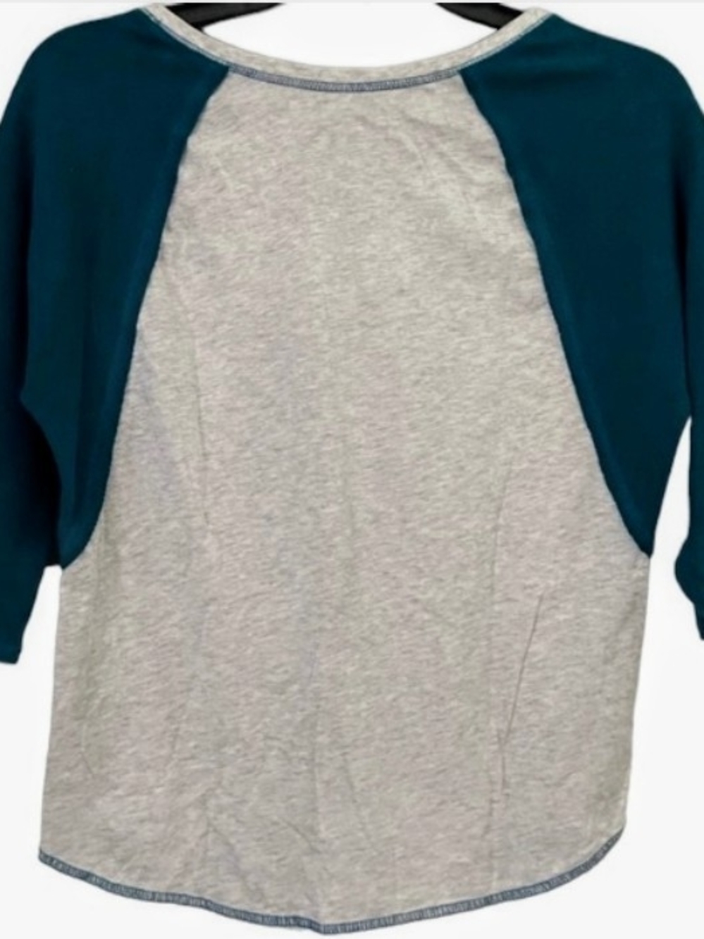 FOX RACING Teal & Grey Raglan Tee - Picture 3 of 4